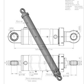 Подъема стрелы автокрана КС-55713-3.63.400 Галичанин 200 х 160 х 2275