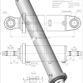 Гидроцилиндр Ц 51.000 КС-4572.63.400-01-1 автокрана Ивановец