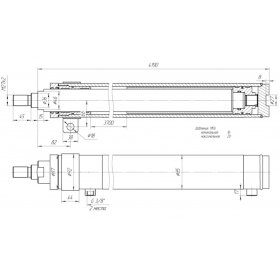 Гидроцилиндр ЦГ-70.56х3700.83