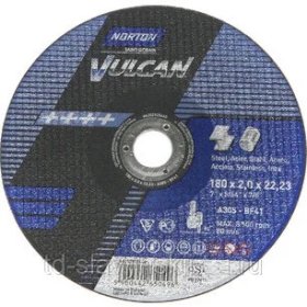 Круг отрезной Vulcan 180 x 2,0 x 22,23 A 30 S-BF41 мет/нерж NORTON 66252925440