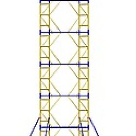 Вышка-тура с рабочей площадью настила 0,7х1,6, высота до 4 м