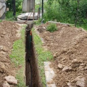 Прокладка водопровода в земле