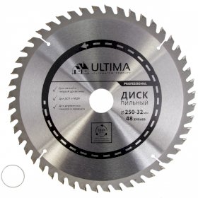 Пильный диск по дереву Ultima,160 х 20мм,48 зуб,+кольцо,1620 Professional, 115008