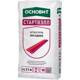 ОСНОВИТ СТАРТВЭЛЛ МН PC21 M Штукатурка фасадная, 25 кг (60 меш/подд)