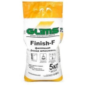 GLIMS-Finish-F Шпаклевка цементная белая для фасадных работ, 5 кг