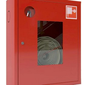 Металлический красный шкаф для пожарного крана ШПК 310Н