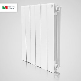 Биметаллический дизайн-радиатор PIANOFORTE Bianco Traffico (белый) 4 секц
