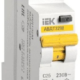 Выключатель дифференциального тока автоматический IEK АВДТ-32М С25А АС30мА