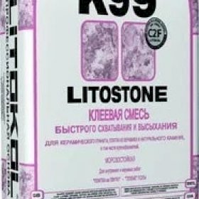 Клей для мрамора и гранита «Litostone K99» 25кг, LITOKOL (C2F, согласно EN 12004)