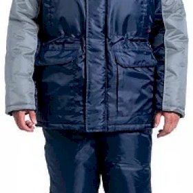Куртка зимняя для инженера NEW (тк.Оксфорд), т.синий/серый