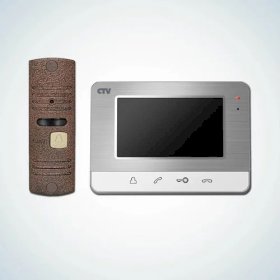 Комплект цветного видеодомофона CTV-DP401 S, цвет серебро