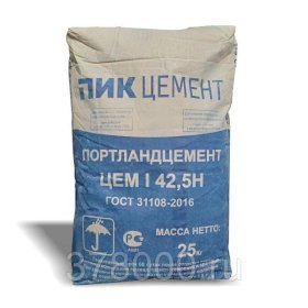 Цемент в Таганроге. Цемент 25кг М-500 Д-0 без добавок Амвросиевский 25кг (ПИК ЦЕМЕНТ)