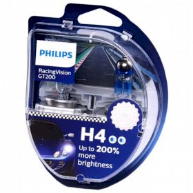Галогеновые лампы H4 Philips RacingVision +200