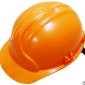 Каска строительная (белая, оранжевая) (10 шт. в упаковке)