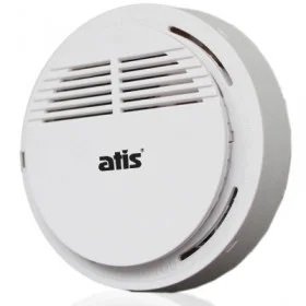 ATIS-228W Беспроводной извещатель дыма. Сирена 85дБ. До 100м, 433МГц, DC12В/9В, 20мА, зона 20м2