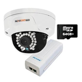 Готовый комплект видеонаблюдения NOVICAM PRO IP NC22VPR, + 64Gb + PoE