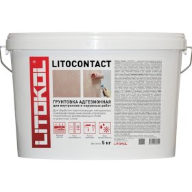 Бетон-контакт (грунт адгезионный) LITOCONTACT ( ведро 5 кг)