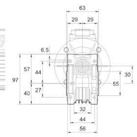 Мотор-редуктор NMRW 030-54-0.12-B3