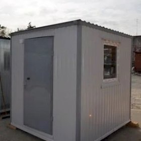 Блок-контейнер пост охраны 1.5х1,5, утепл (100 мм), металлич каркас, стекло